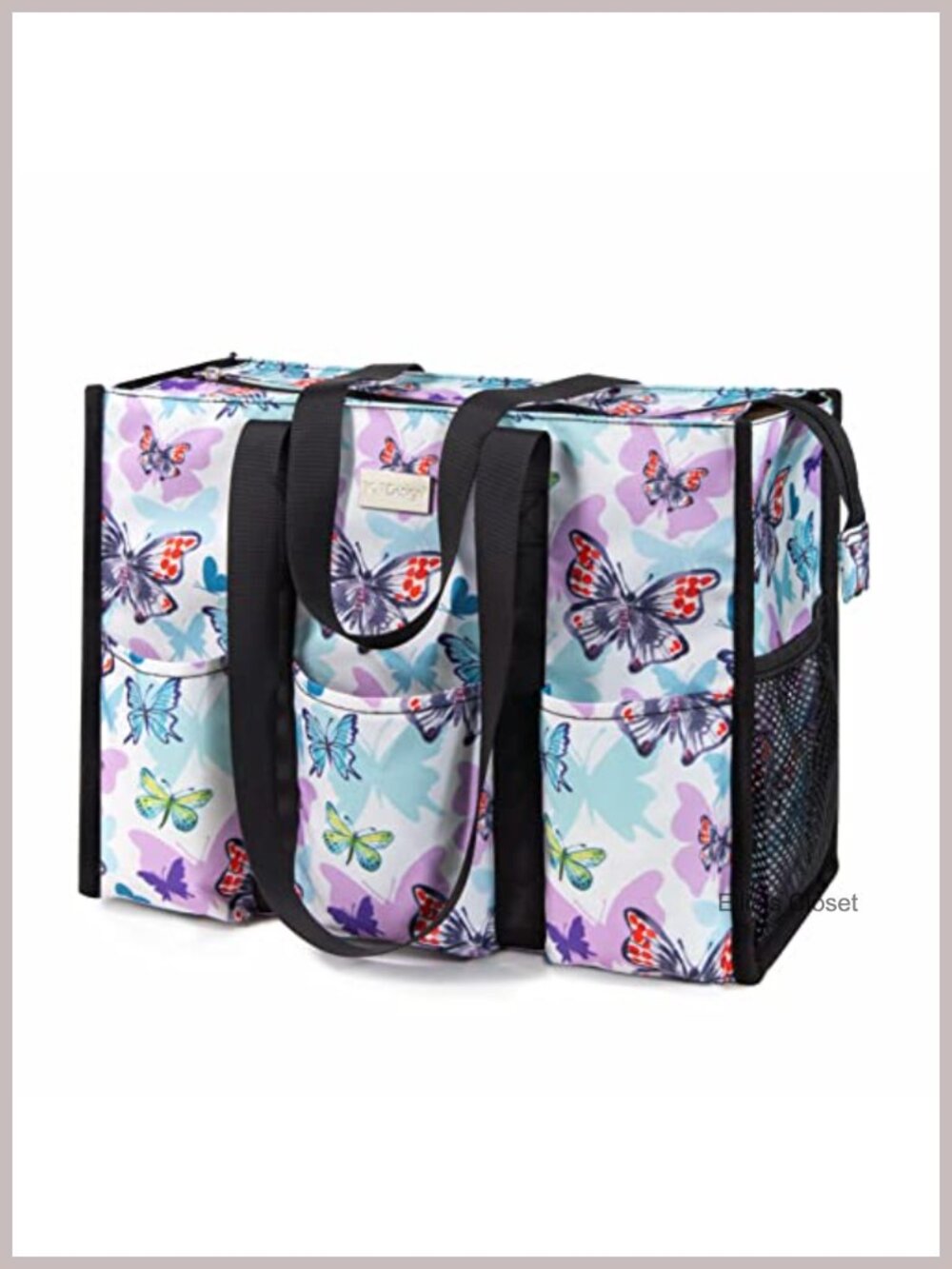 Utility Water Resistant Tote Bag 13 Pockets Top Zipper for Working Women